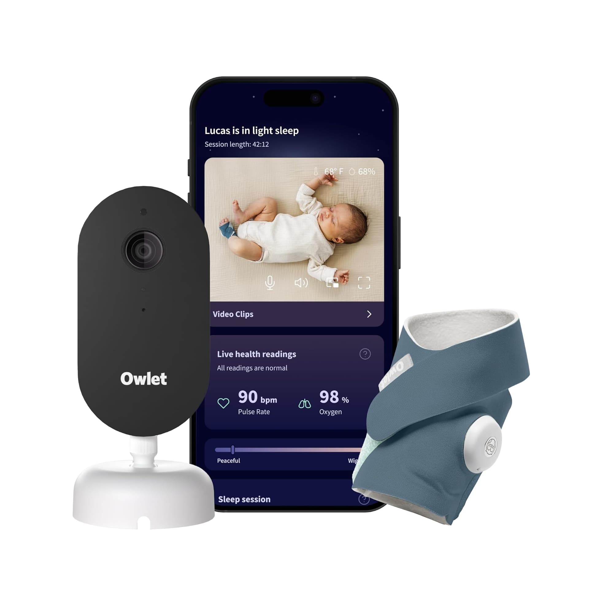 Owlet owlet dream sock baby monitor