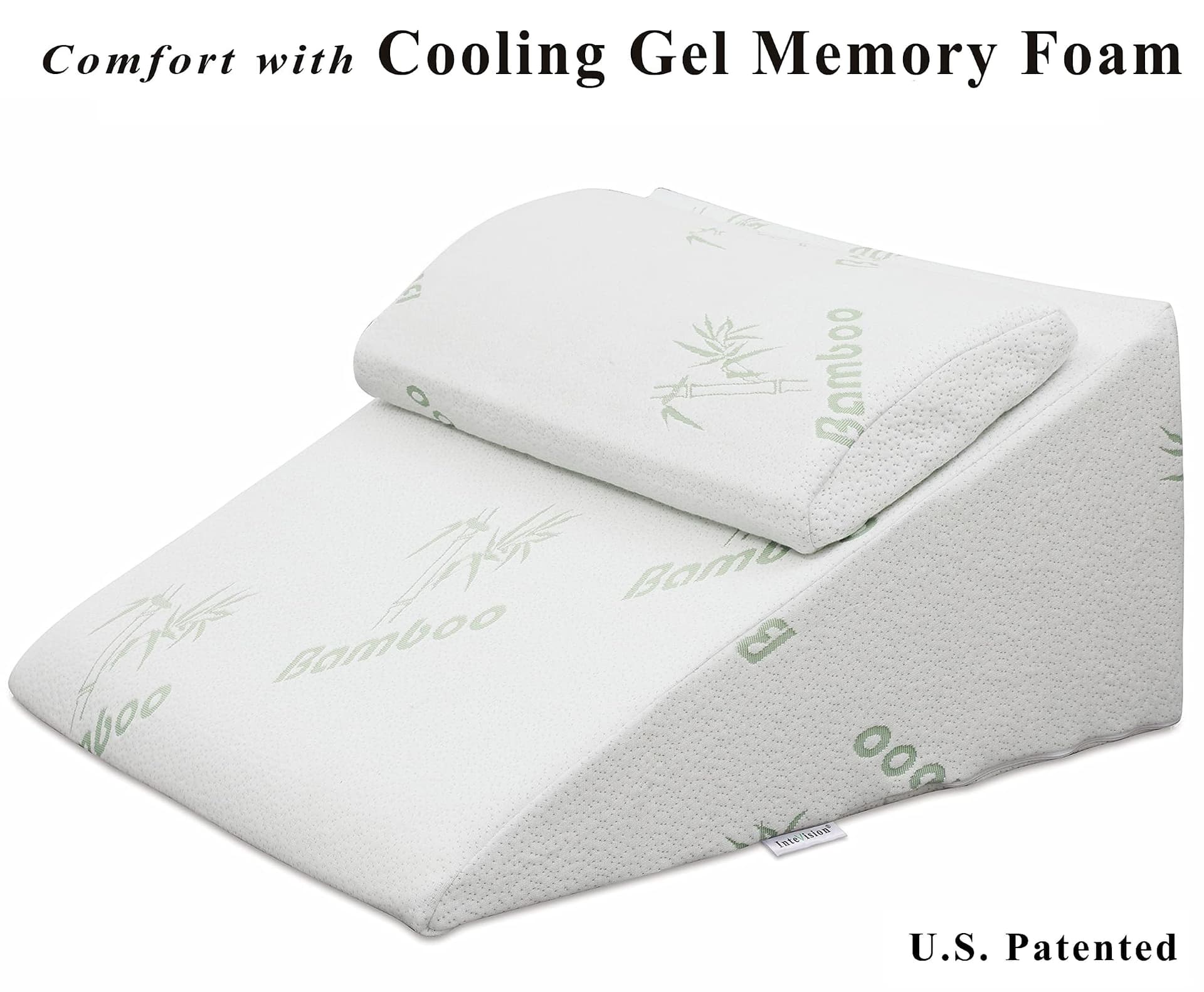 InteVision Foam Bed Wedge with adjustable headrest pillow