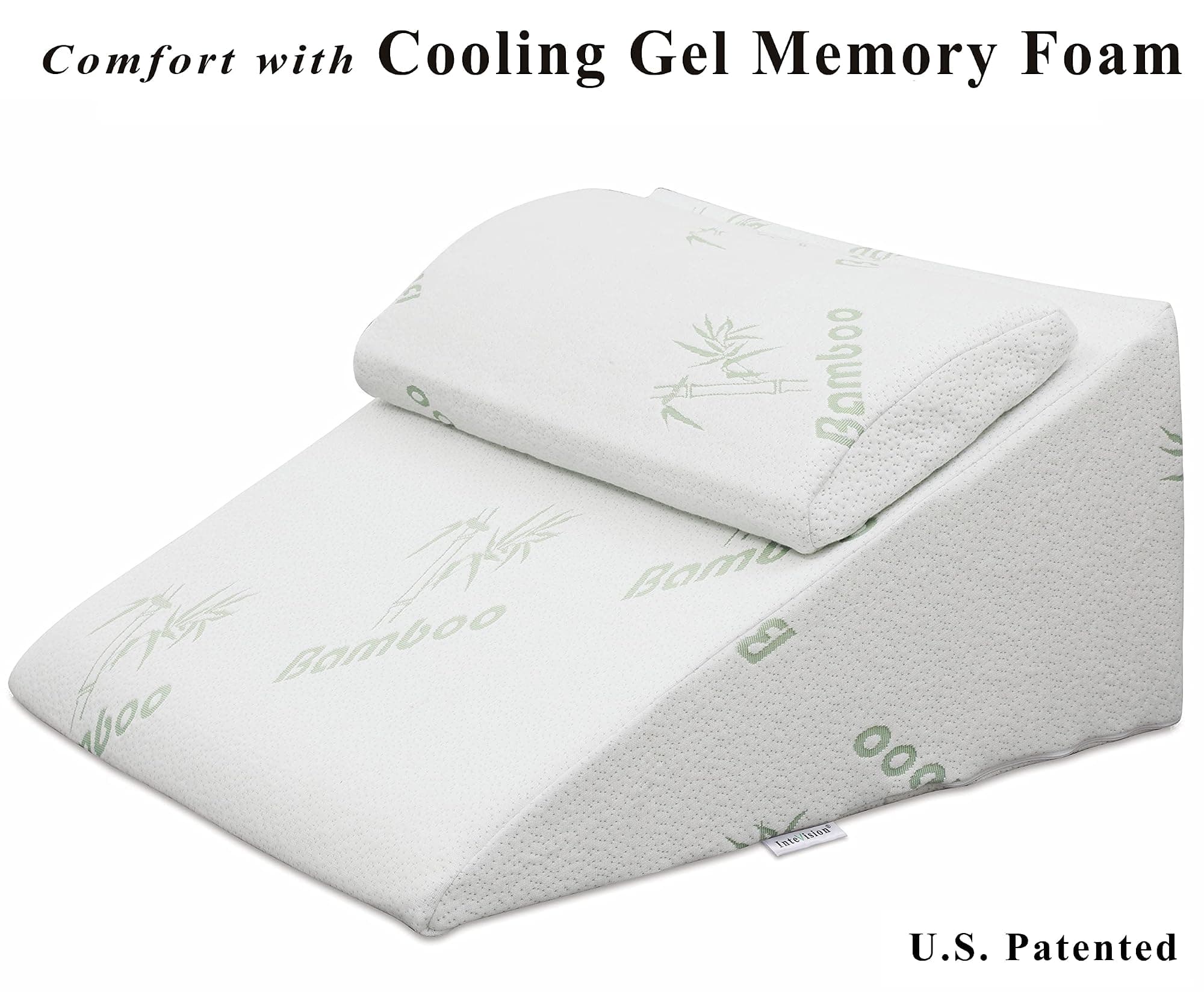 InteVision Foam Bed Wedge with adjustable headrest pillow