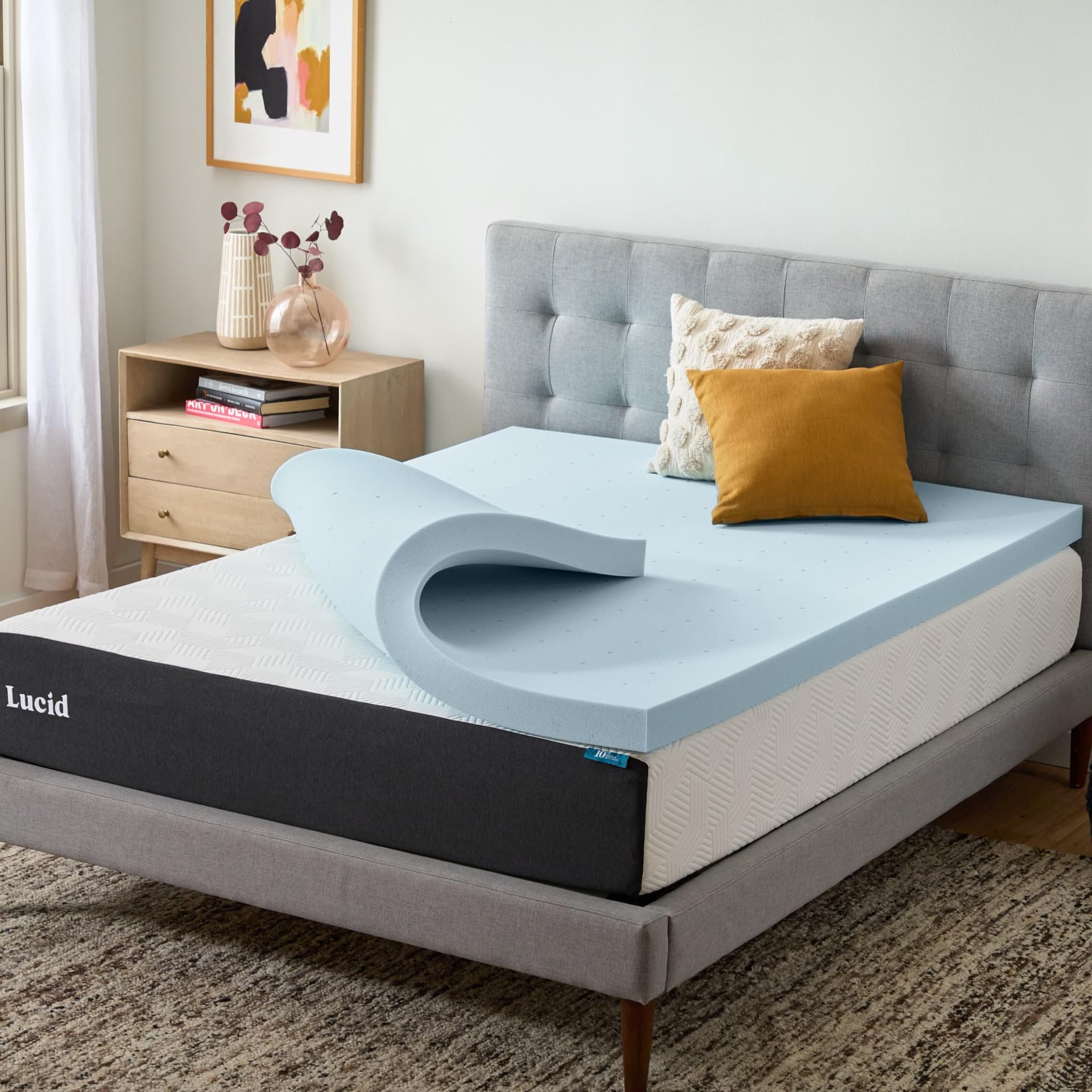 LUCID Lucid 3-Inch Gel Memory Foam Topper