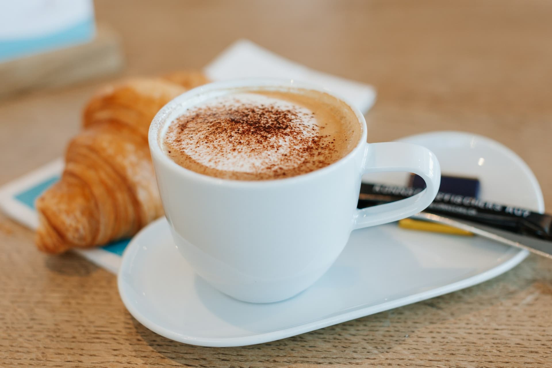 A warm drink in soft light