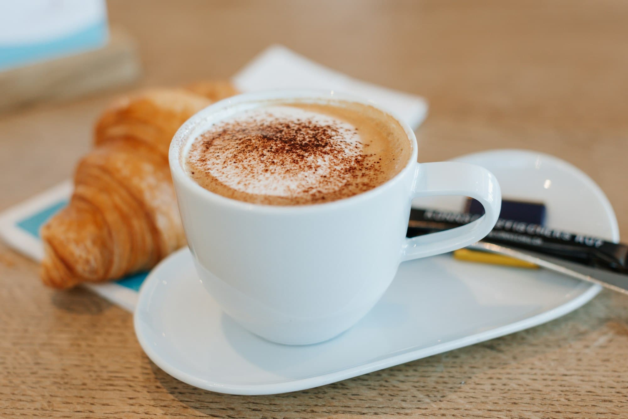 A warm drink in soft light