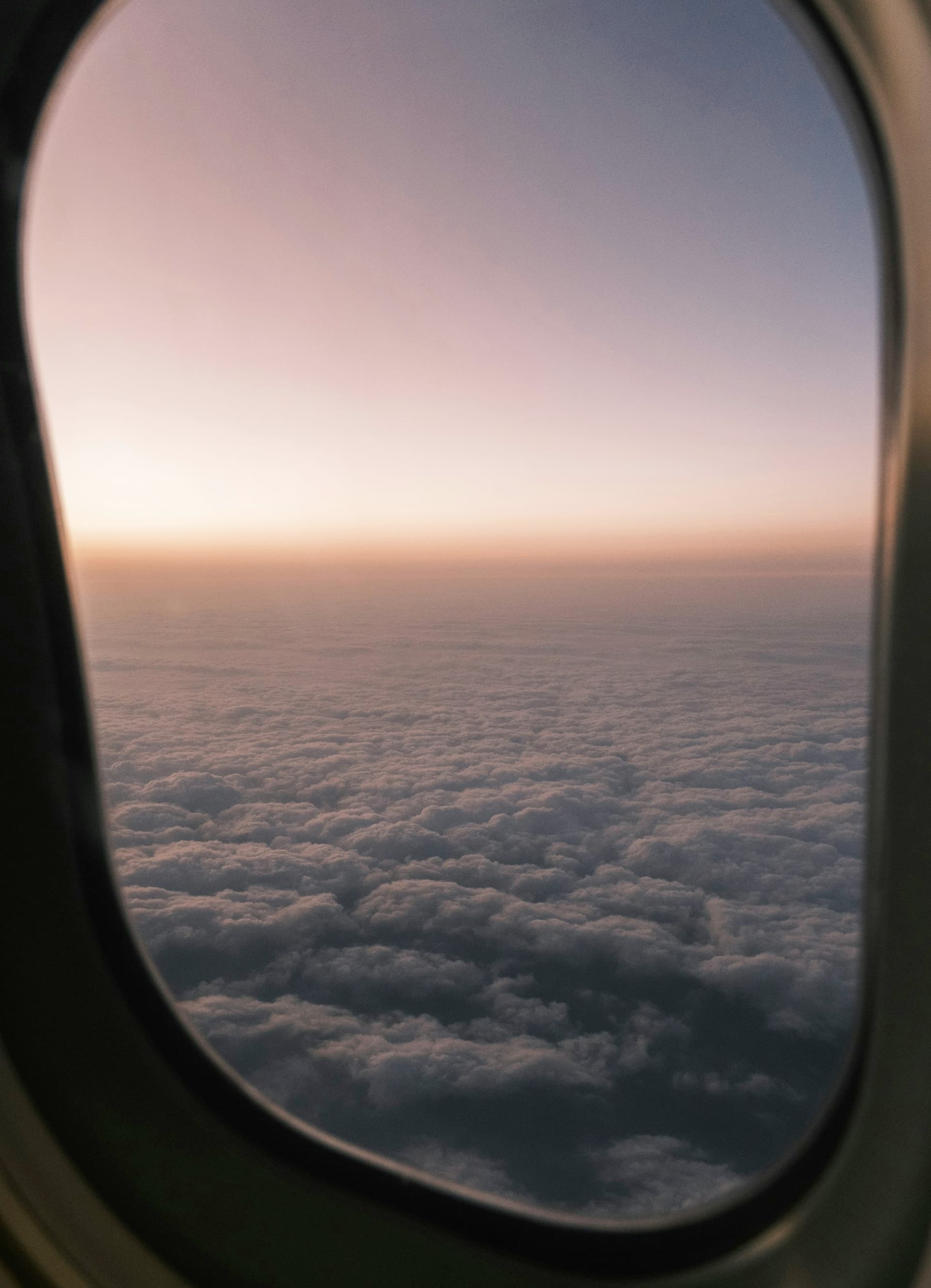 Clouds seen from an airplane window