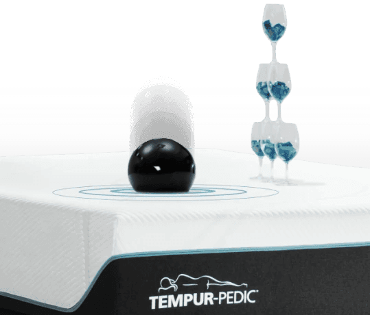 Tempur-Adapt Medium Hybrid mattress on a premium bed frame