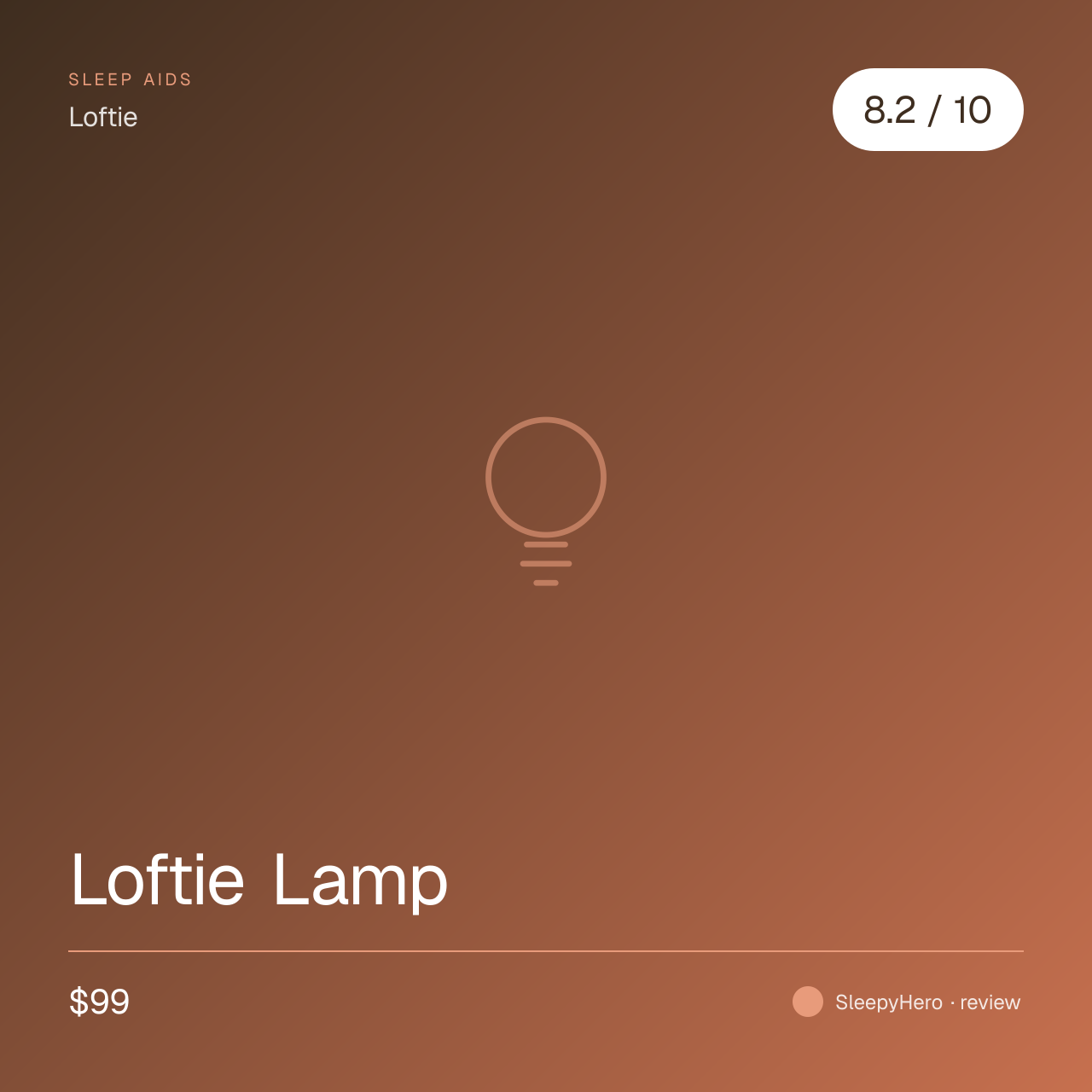 Loftie Lamp — sunrise-simulating wind-down lamp (review)