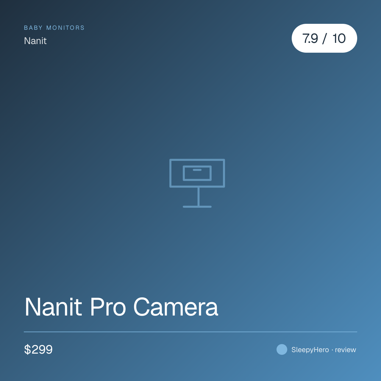 Nanit Pro Camera — overhead baby monitor (review)