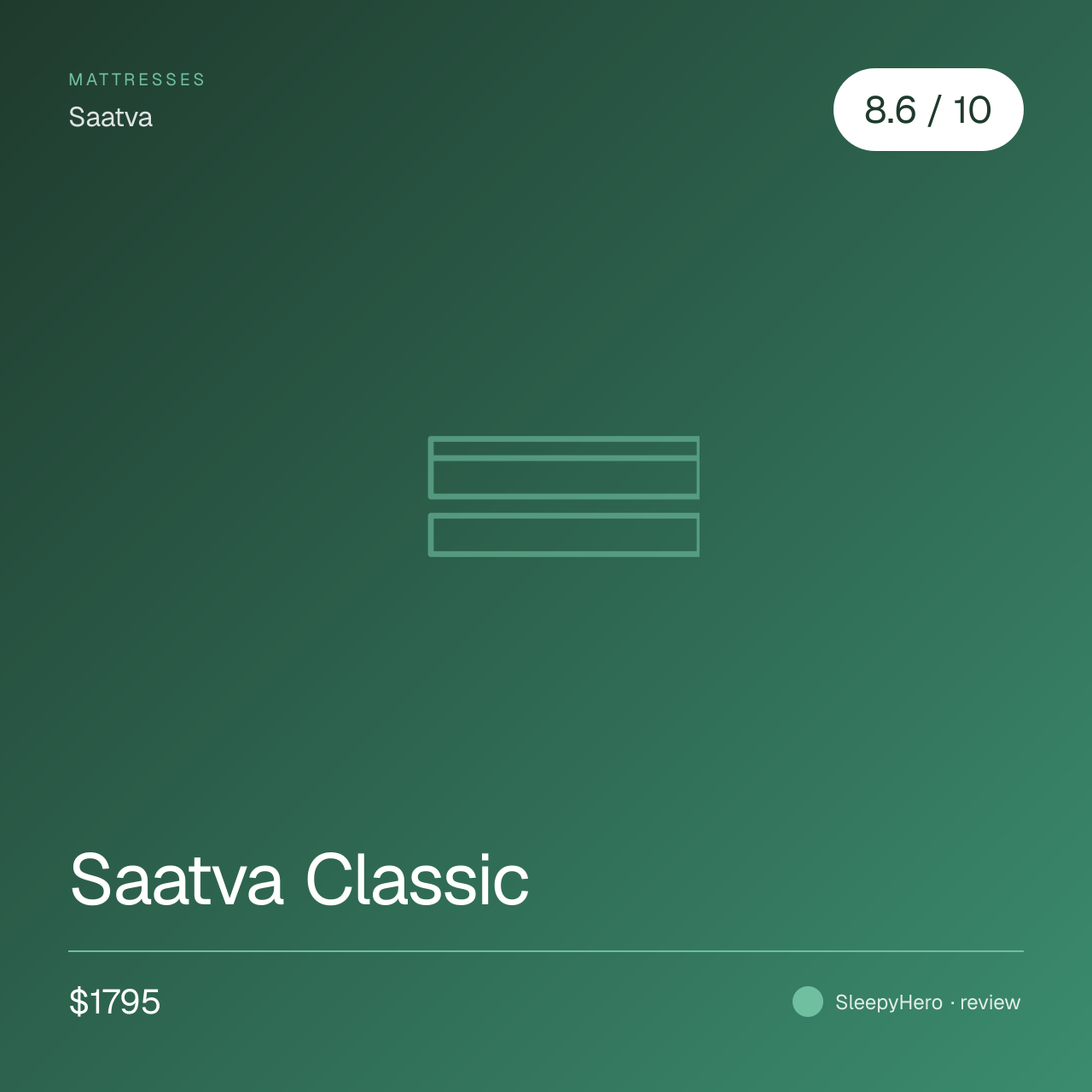 Saatva Classic mattress — coil-on-coil hybrid (review)