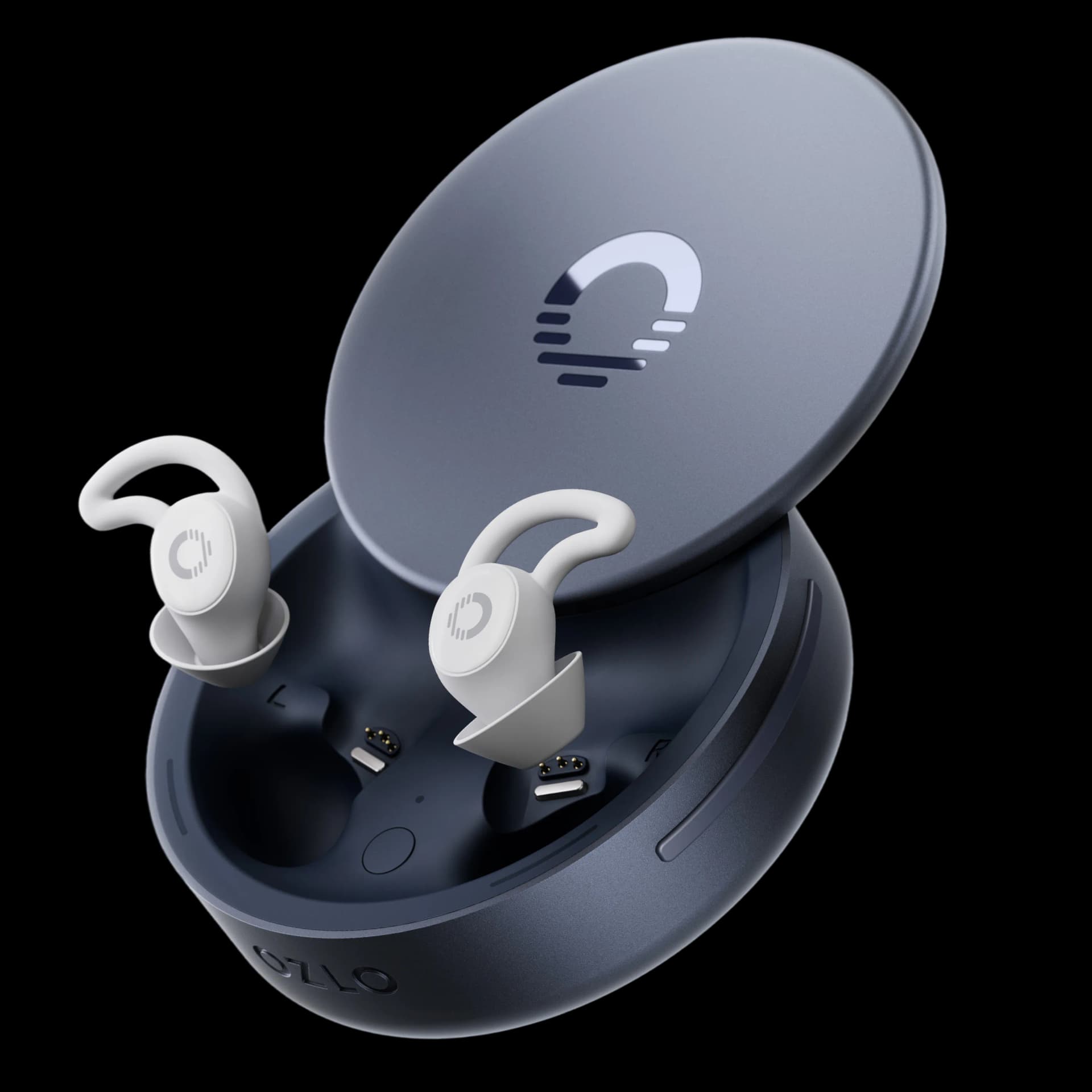 Ozlo Sleepbuds 2 earbuds in their smart charging case