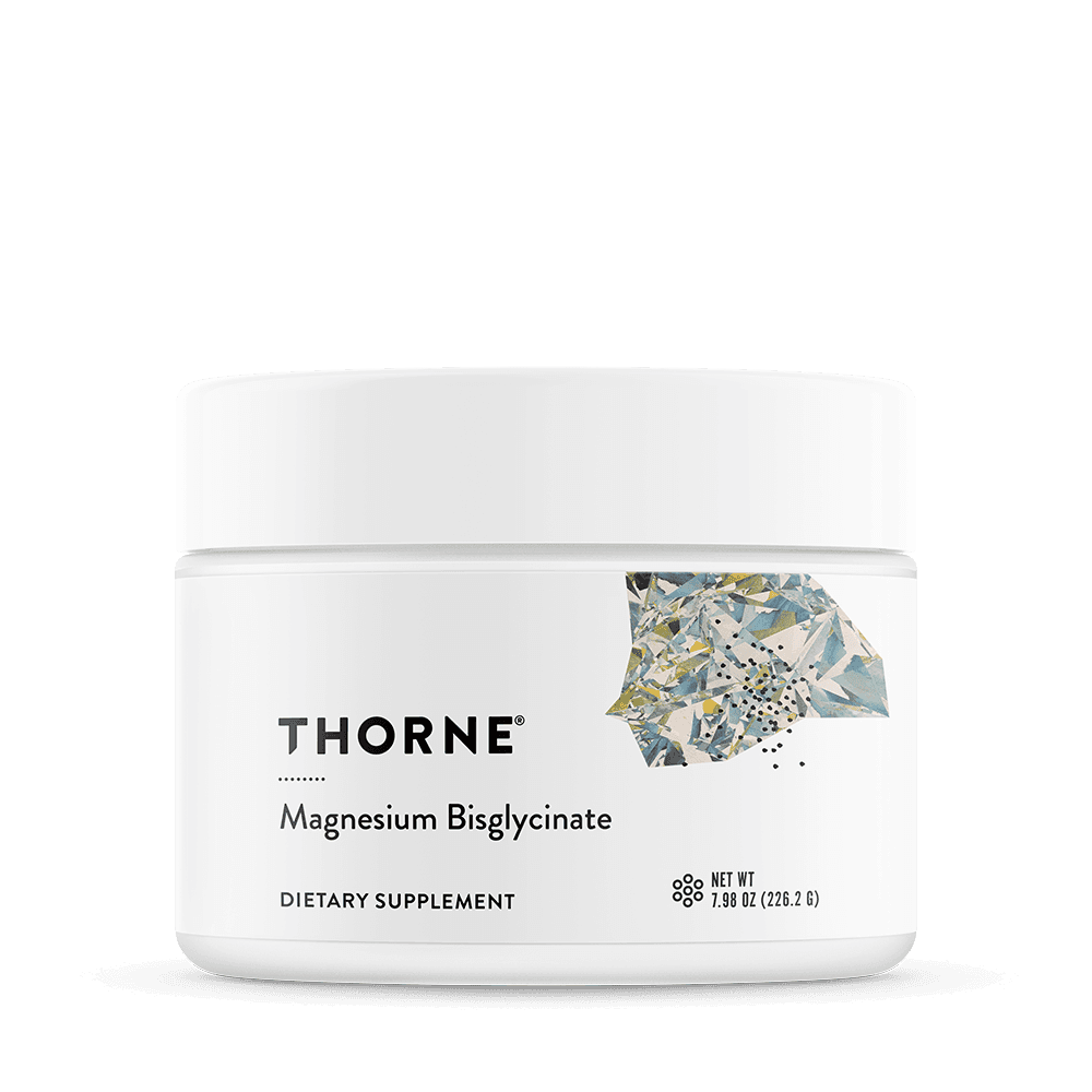 Thorne Magnesium Bisglycinate powder container