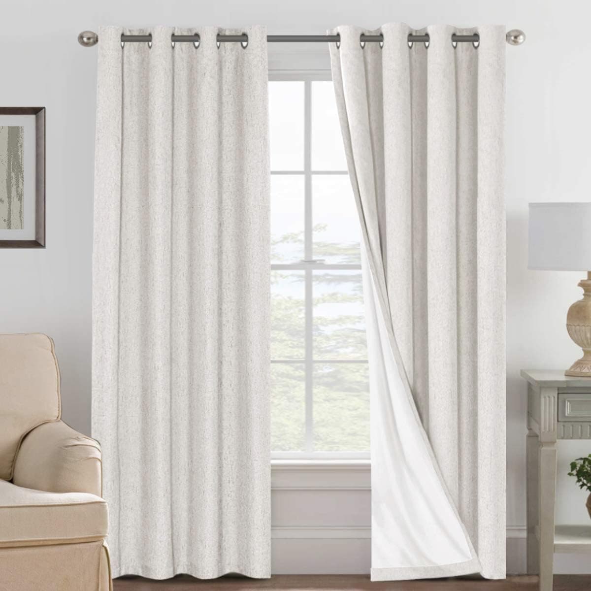 H.VERSAILTEX H.VERSAILTEX 100% Blackout Linen Curtains