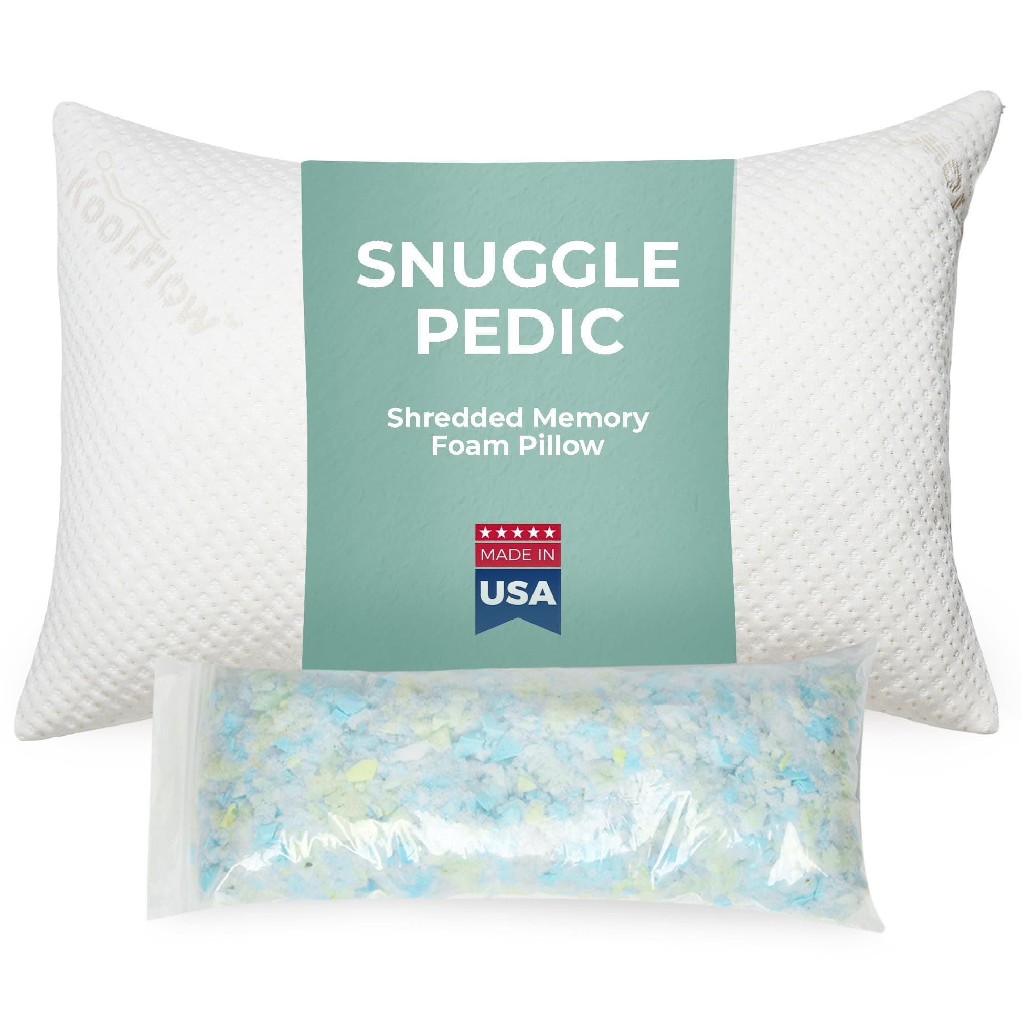 Snuggle-Pedic Ultra-Luxury shredded memory foam pillow