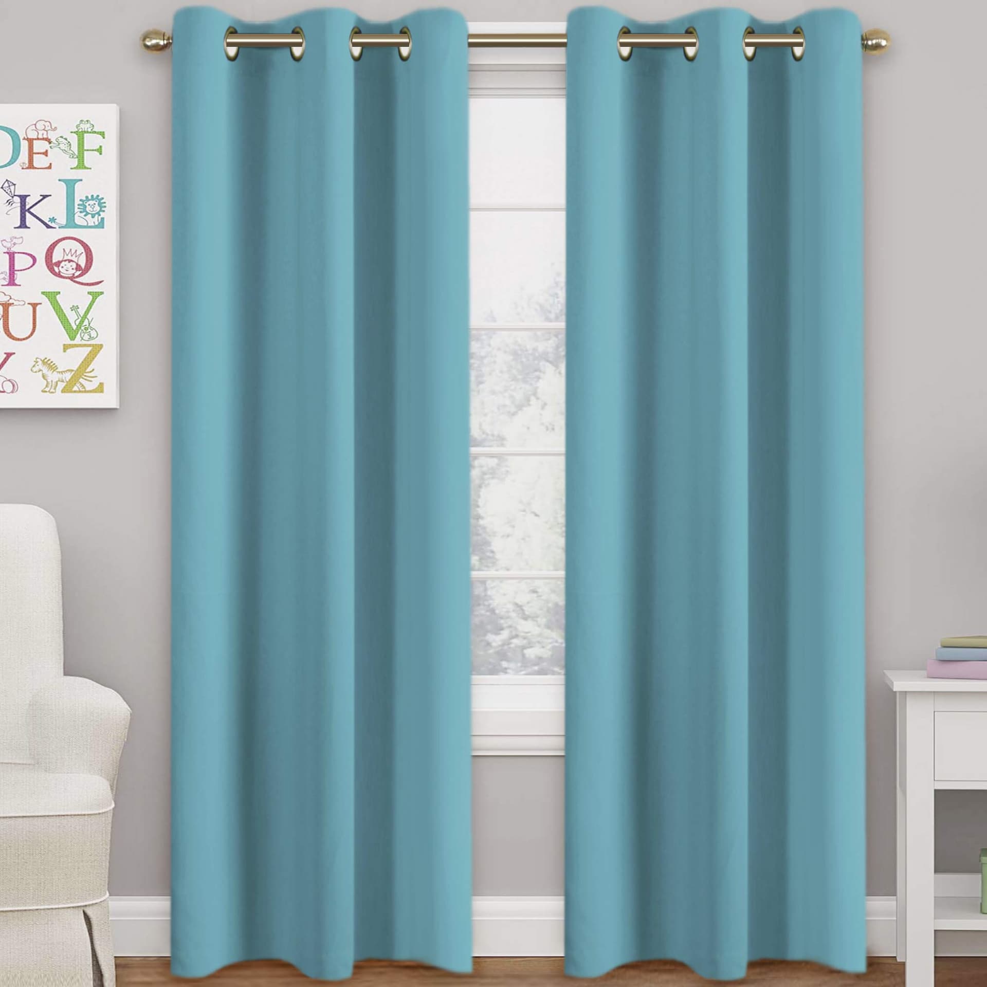 Turquoize Turquoize Velvet Blackout Curtains