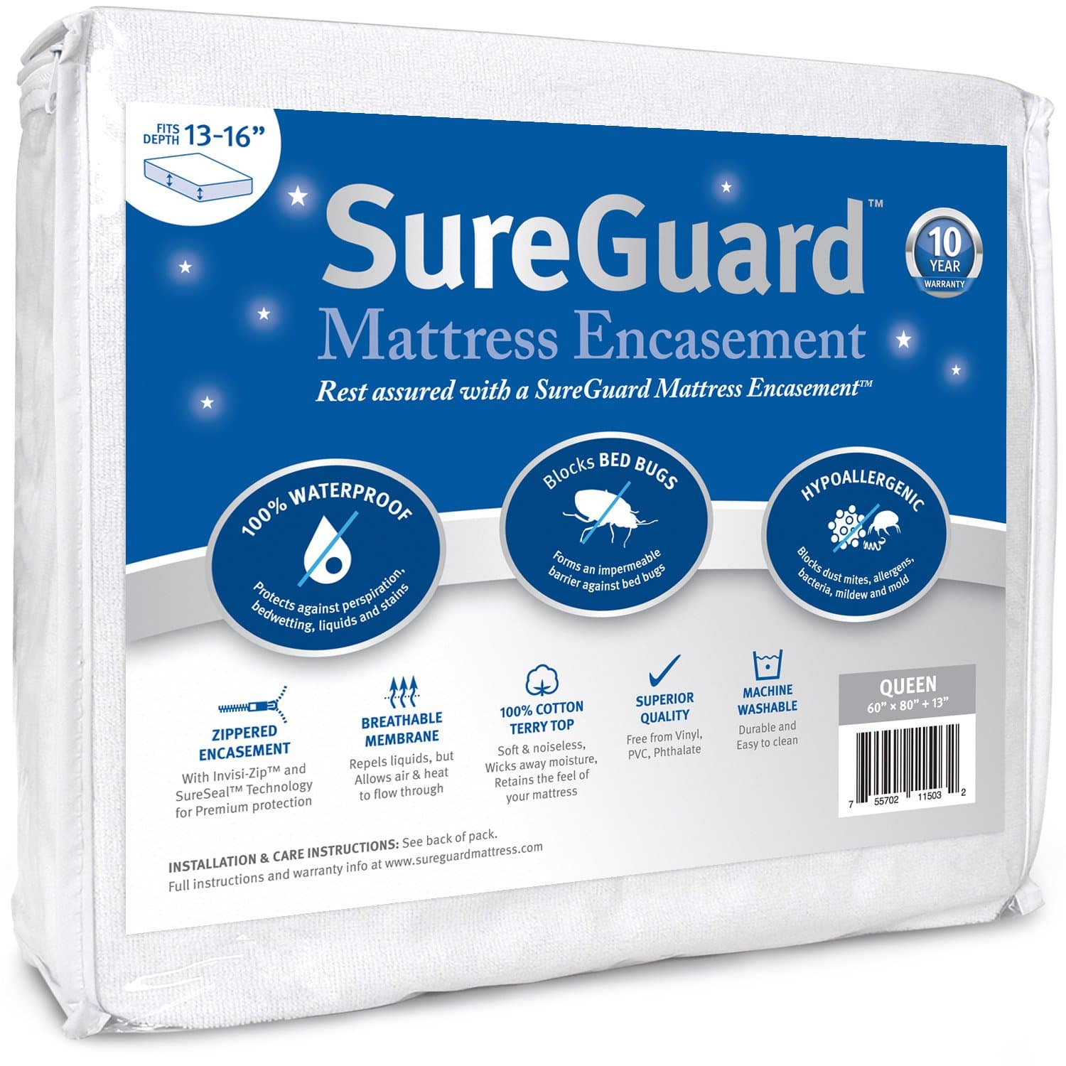 SureGuard SureGuard Mattress Encasement (Bed-Bug Proof)