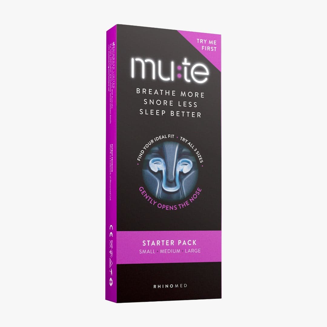 Mute Starter Pack box with small, medium, and large nasal dilators