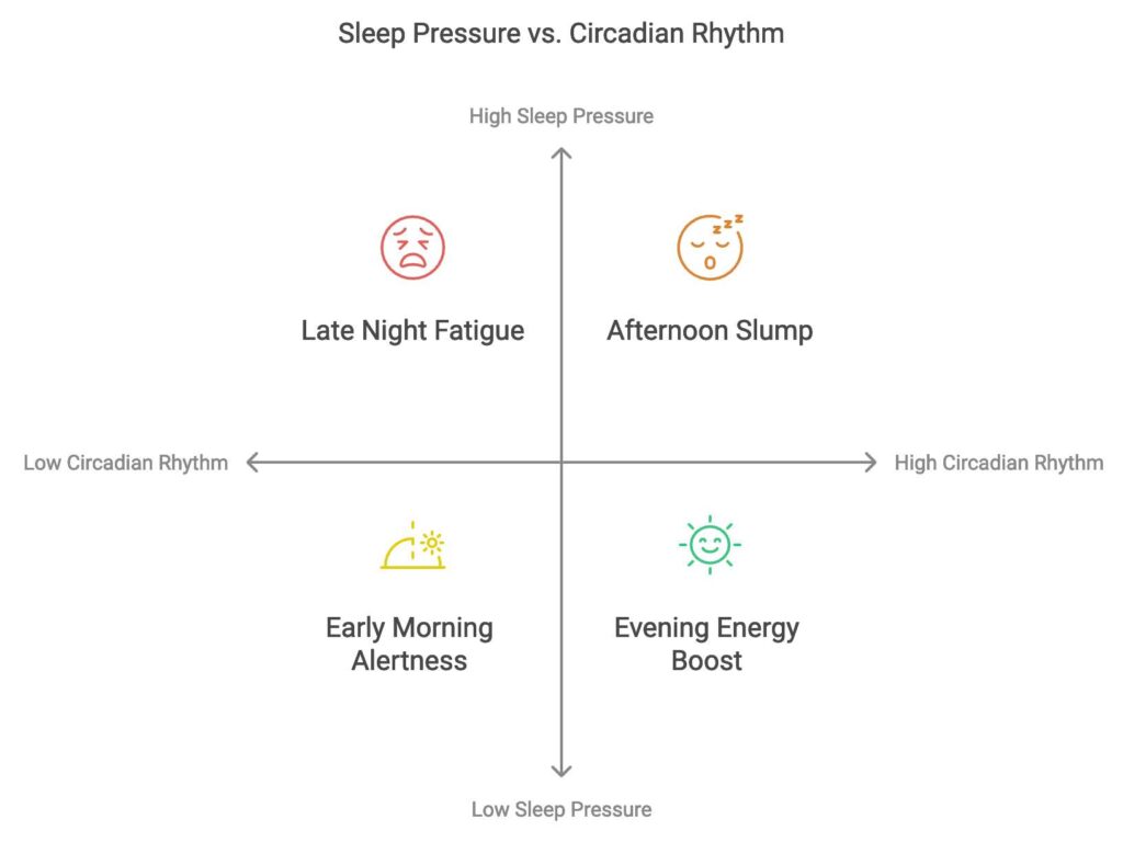 Sleep Pressure vs. Circadian Rhythm